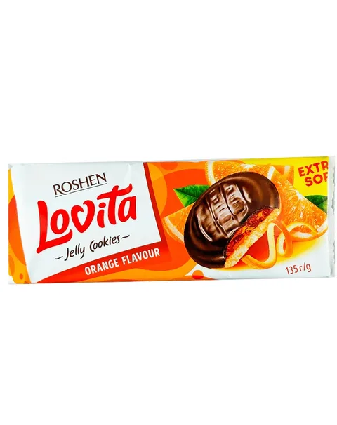 ROSHEN LOVITA GALLETAS MERMELADA NARANJA 135G/21