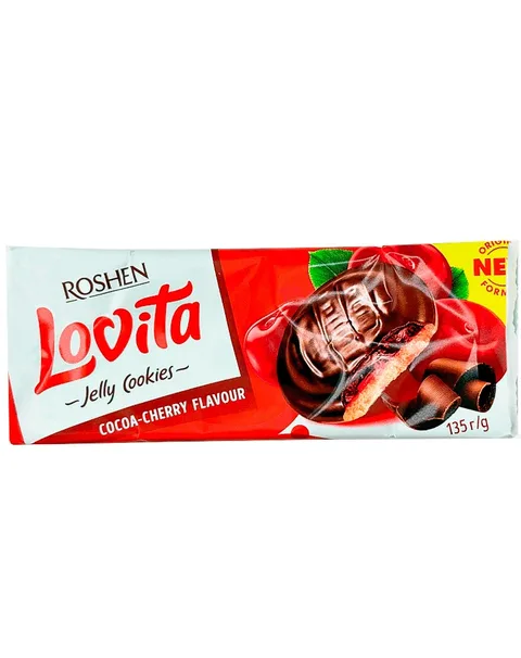 ROSHEN LOVITA GALLETAS CACAO-GUINDAS 135G/21