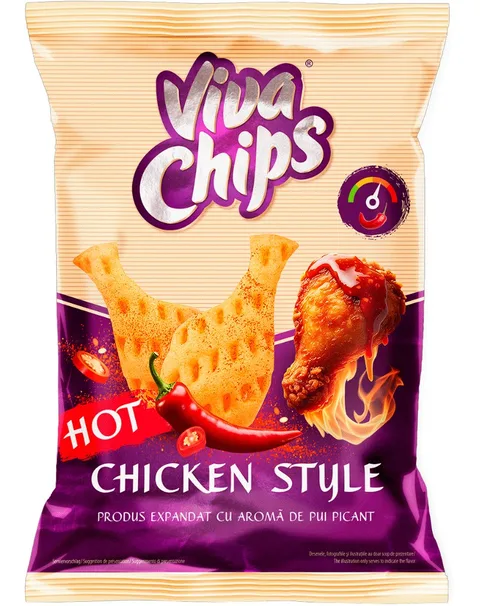 VIVA CHIPS POLLO PICANTE 100G/20