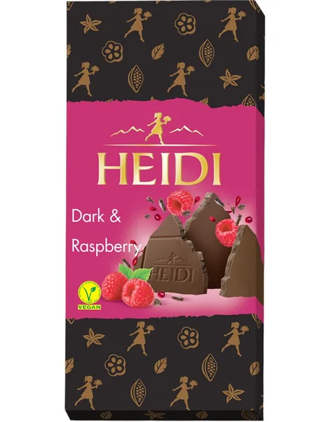 HEIDI CHOCOLATE NEGRO FRAMBUESA 80G/20