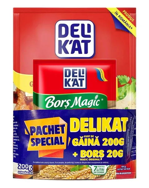 DELIKAT PACK GALLINA 200G+BORS MAGICO 20G/10