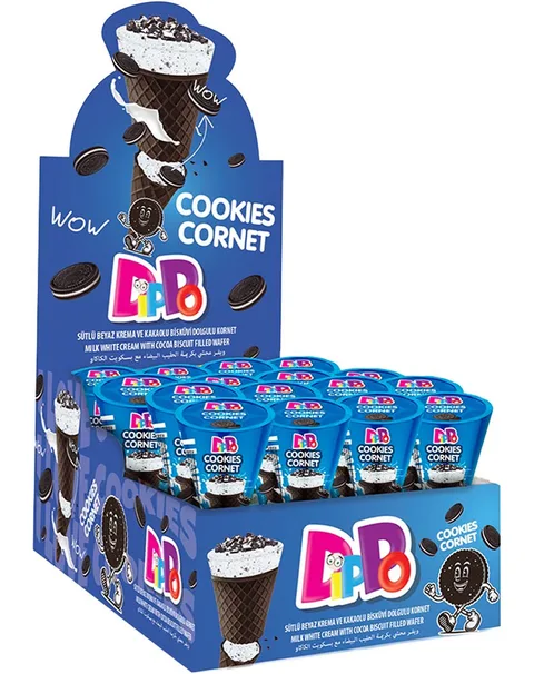 DIPPO CONO LECHE-GALLETAS 25G/24