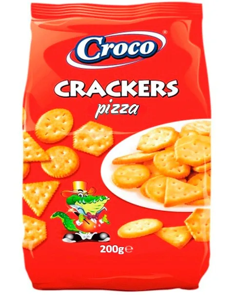 CROCO CRACKERS PIZZA 200G/12
